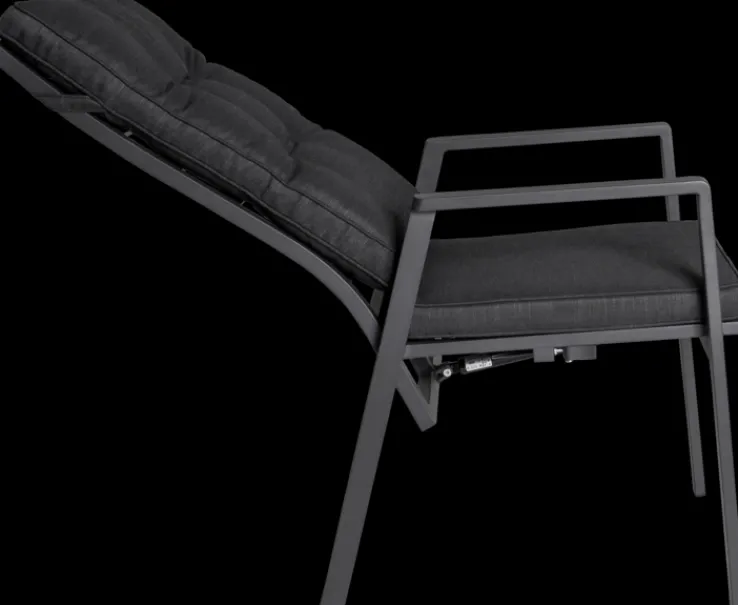 Garden FLAIR Positionsstuhl Garten LUNA A 2er Set anthrazit /anthrazit