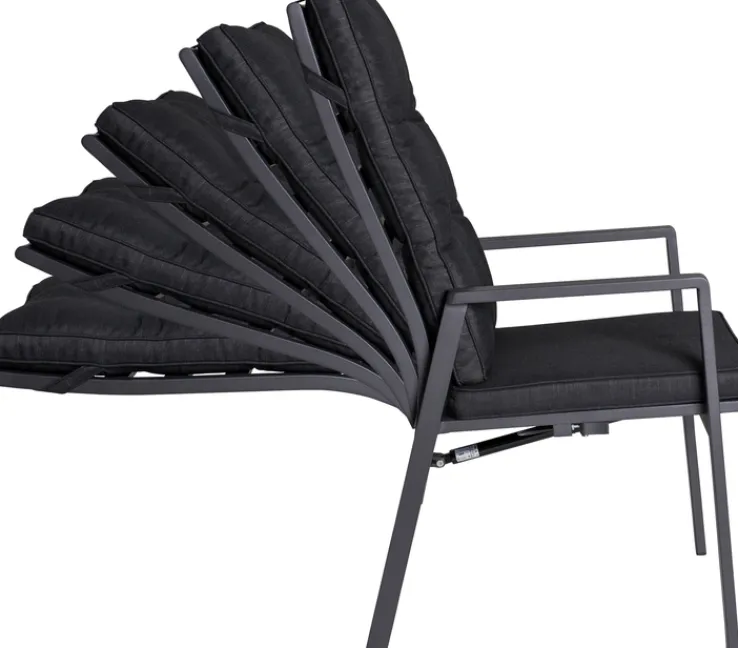 Garden FLAIR Positionsstuhl Garten LUNA A 2er Set anthrazit /anthrazit