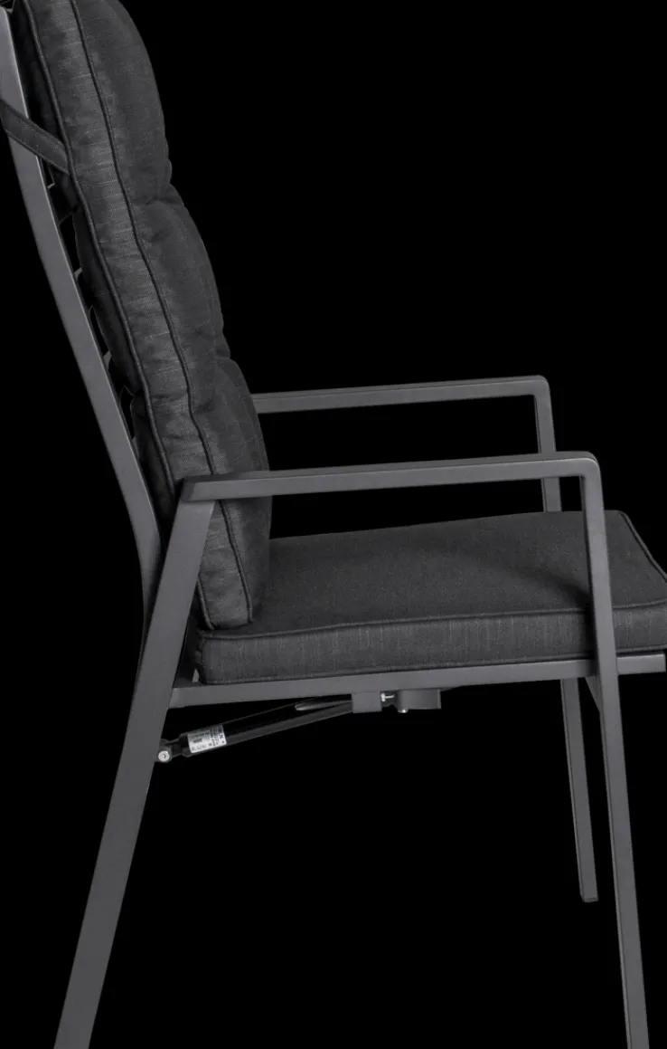 Garden FLAIR Positionsstuhl Garten LUNA A 2er Set anthrazit /anthrazit