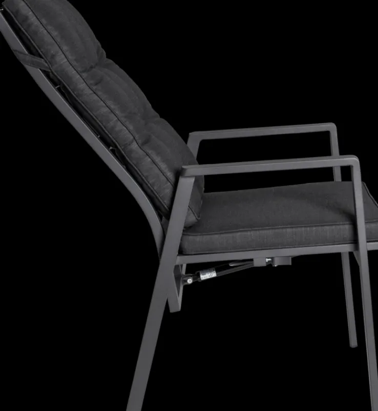 Garden FLAIR Positionsstuhl Garten LUNA A 2er Set anthrazit /anthrazit