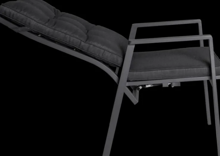 Garden FLAIR Positionsstuhl Garten LUNA A 2er Set anthrazit /anthrazit