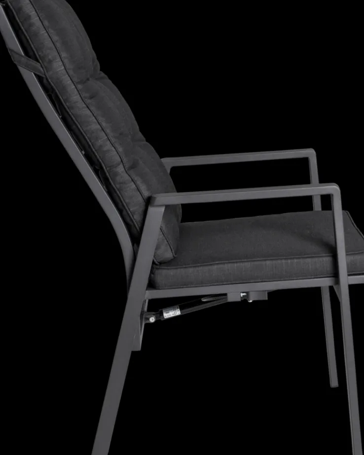 Garden FLAIR Positionsstuhl Garten LUNA A 2er Set anthrazit /anthrazit