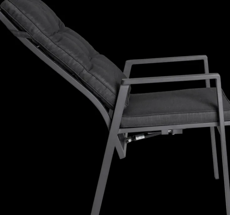 Garden FLAIR Positionsstuhl Garten LUNA A 2er Set anthrazit /anthrazit