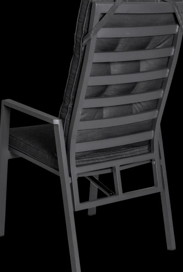 Garden FLAIR Positionsstuhl Garten LUNA A 2er Set anthrazit /anthrazit