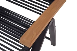 Garden FLAIR Positionsstuhl Garten LEIF schwarz /Rope