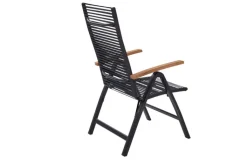 Garden FLAIR Positionsstuhl Garten LEIF schwarz /Rope