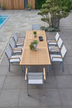 Garden FLAIR Stapelstuhl Garten SALZBURG 88 cm Alu /hellgrau