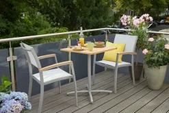 Garden FLAIR Stapelstuhl Garten SALZBURG 88 cm Alu /hellgrau