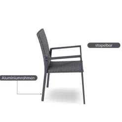 Garden FLAIR Stapelstuhl Garten LAURA omega grau