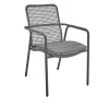 Garden FLAIR Stapelstuhl Garten REPTON ROPE 2er Set anthrazit /hellgrau