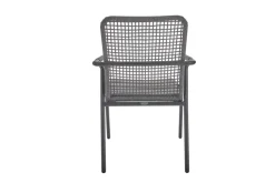 Garden FLAIR Stapelstuhl Garten REPTON ROPE 2er Set anthrazit /hellgrau