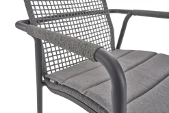 Garden FLAIR Stapelstuhl Garten REPTON ROPE 2er Set anthrazit /hellgrau