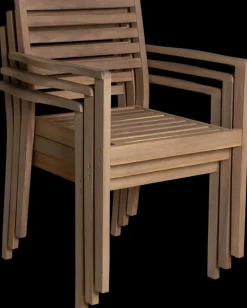 Garden FLAIR Stapelstuhl Garten TIBET 2er Set naturfarbig /beige