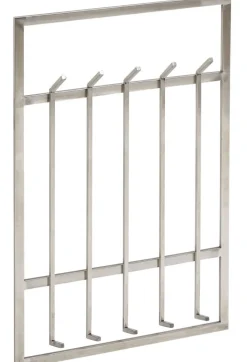 Garderobe 60 x 100 cm silberfarbig