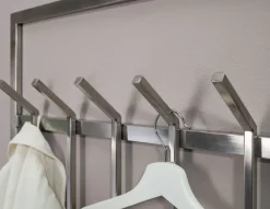 Garderobe 60 x 100 cm silberfarbig