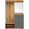 Garderobe ALVA 110 x 200 cm Braun/Salbei