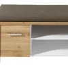 Garderobenbank MATERIO 90 x 50 x 39 cm Holznachbildung braun/weiß