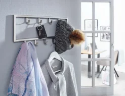 Garderobenleiste 50 x 20 cm silberfarbig