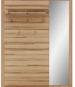 Garderobenpaneel 120 x 157 cm Front Kernbuche massiv lackiert