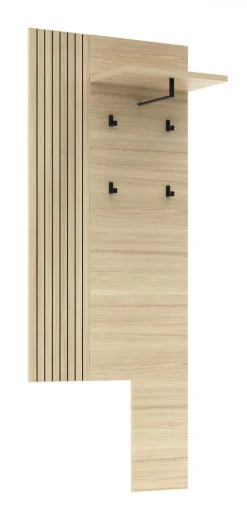 Garderobenpaneel 70 x 175 cm Riva-Eiche-Dekor/schwarz