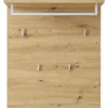 Garderobenpaneel 78 x 117 x 30 cm braun/silberfarbig