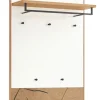 Garderobenpaneel KASTINA 83 x 109 cm Eiche Bianco/ Lack weiß