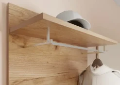 Garderobenpaneel LEVI 75 x 106 cm braun