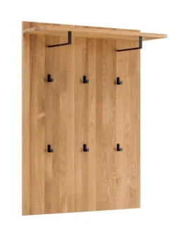 Garderobenpaneel LIDO 80 x 91 cm Astige Eiche massiv naturbelassen geölt