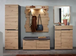 Garderobenpaneel SEDEO 120 x 125 cm Artisan Eiche-Dekor