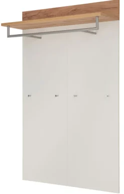 Garderobenpaneel THEO 96 x 147 cm Weiß/ Navarra Eiche NB