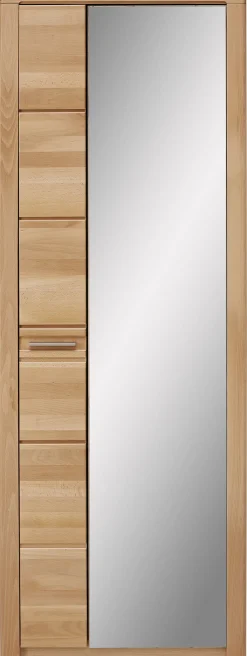 Garderobenschrank 74 x 201 cm Front Kernbuche massiv lackiert