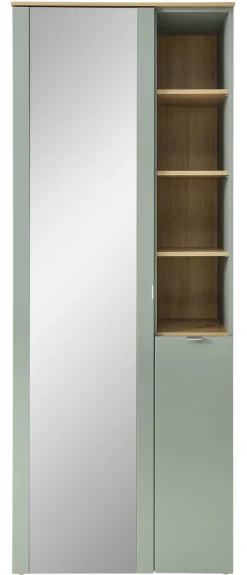 Garderobenschrank 78 x 202 x 38 cm schilfgrün supermatt/braun