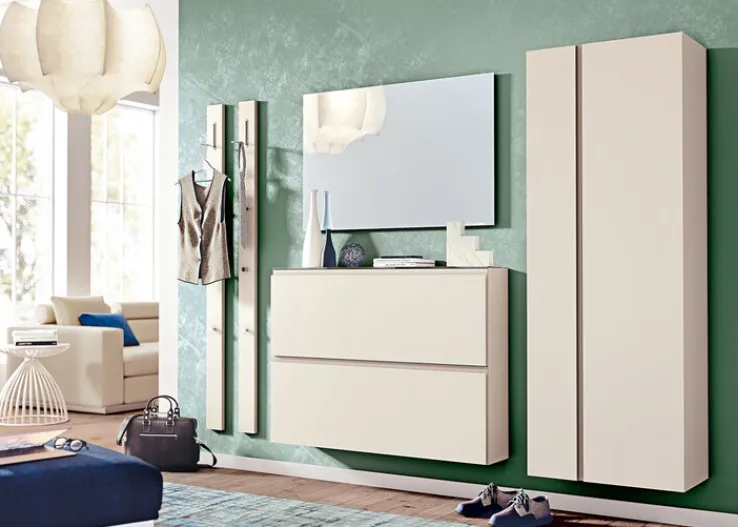 Garderobenschrank GARDASEE 60 x 165 cm sandfarben matt