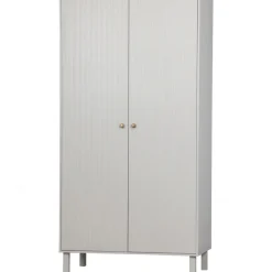 Garderobenschrank MADU 100 x 195 cm cloud grey/goldfarbig