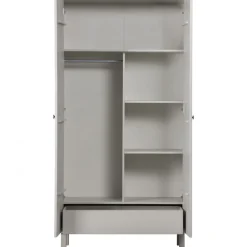 Garderobenschrank MADU 100 x 195 cm cloud grey/goldfarbig