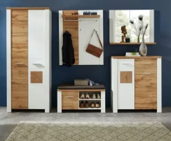 Garderobenschrank MATERIO 80 x 198 cm braun/weiß