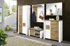 Garderobenschrank MATERIO 80 x 198 cm braun/weiß