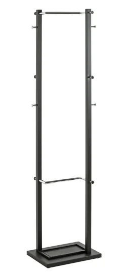 Garderobenständer 40 x 175 cm chrom/schwarz