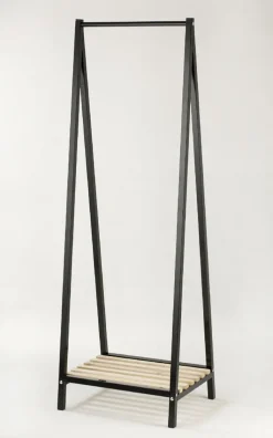 Garderobenständer WALTER 42 x 53 x 162 cm Metall schwarz