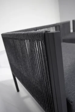 Garden FLAIR Garten FLAIR Loungesessel Outdoor RENO anthrazit /Rope grau