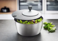 GEFU Salatschleuder ROTARE 25 cm Edelstahl silberfarbig