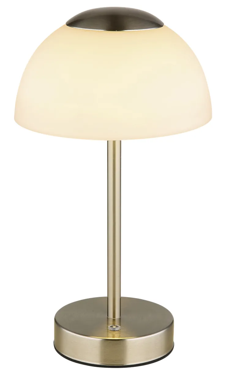 GLOBO Akku LED Tischlampe SAMIRA 31 cm nickelfarbig