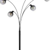 GLOBO Bogenlampe SEYMOUR 5-flg schwarz