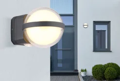 GLOBO LED Außenwandleuchte ILLI 10 cm anthrazit