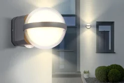 GLOBO LED Außenwandleuchte ILLI 10 cm anthrazit