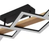 GLOBO LED Deckenlampe DUSTIN 92 x 30 cm Holzoptik