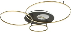 GLOBO LED Deckenlampe INVERTINA 126x105 cm anthrazit /goldfarbig