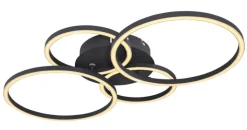 GLOBO LED Deckenlampe KENDY 65,5 x 40,6 cm schwarz
