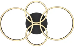 GLOBO LED Deckenlampe KENDY 65,5 x 40,6 cm schwarz