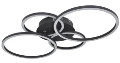 GLOBO LED Deckenlampe KENDY 65,5 x 40,6 cm schwarz